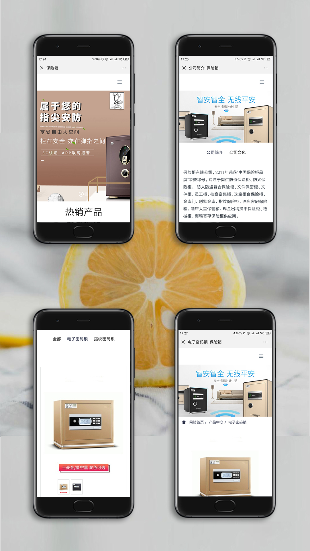 保險(xiǎn)箱網(wǎng)站案例效果圖