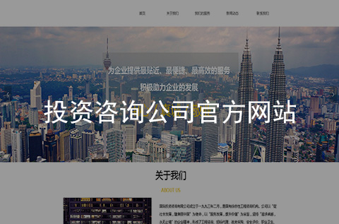 投資咨詢公司網(wǎng)站建設(shè)案例